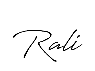 Rali stylish signature style. Best Handwritten Sign (Antro_Vectra_Bolder) for my name. Handwritten Signature Collection Ideas for my name Rali. Rali signature style 7 images and pictures png