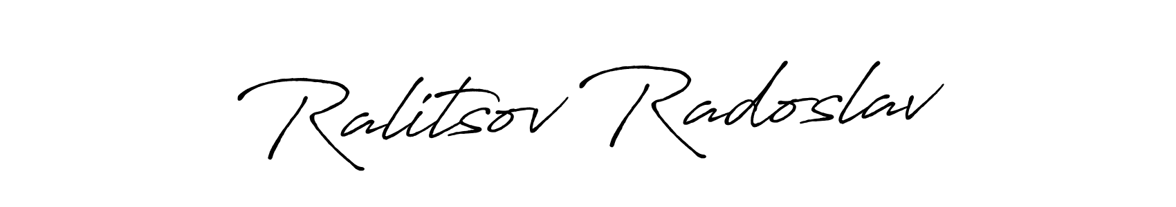 How to make Ralitsov Radoslav signature? Antro_Vectra_Bolder is a professional autograph style. Create handwritten signature for Ralitsov Radoslav name. Ralitsov Radoslav signature style 7 images and pictures png