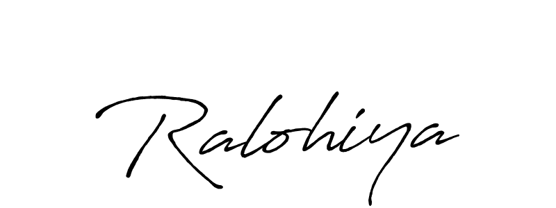 Create a beautiful signature design for name Ralohiya. With this signature (Antro_Vectra_Bolder) fonts, you can make a handwritten signature for free. Ralohiya signature style 7 images and pictures png