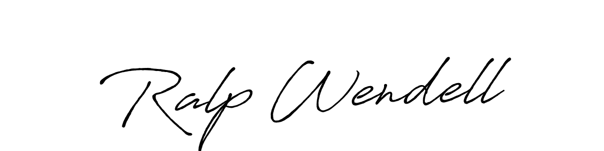 How to make Ralp Wendell name signature. Use Antro_Vectra_Bolder style for creating short signs online. This is the latest handwritten sign. Ralp Wendell signature style 7 images and pictures png