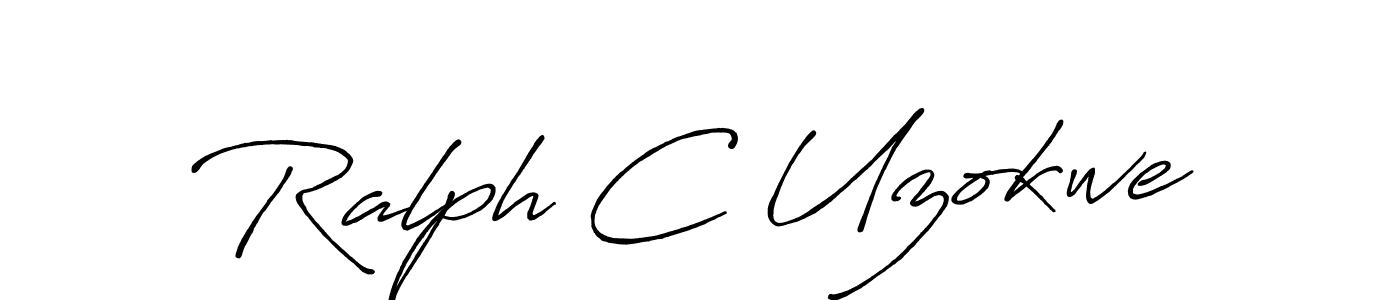 The best way (Antro_Vectra_Bolder) to make a short signature is to pick only two or three words in your name. The name Ralph C Uzokwe include a total of six letters. For converting this name. Ralph C Uzokwe signature style 7 images and pictures png