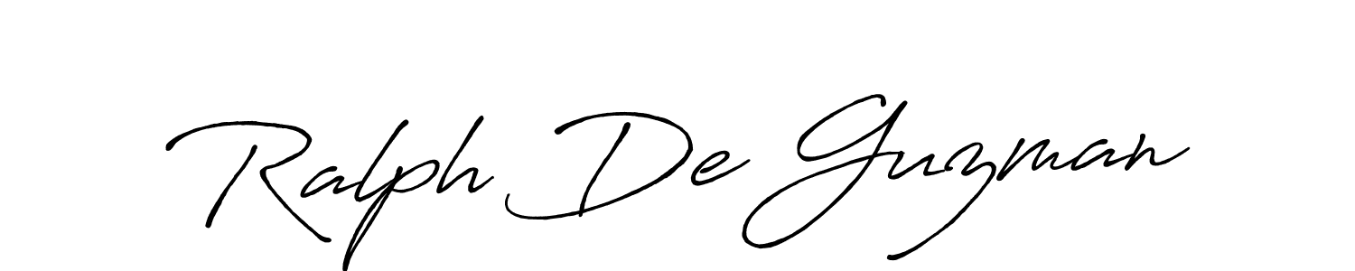 Ralph De Guzman stylish signature style. Best Handwritten Sign (Antro_Vectra_Bolder) for my name. Handwritten Signature Collection Ideas for my name Ralph De Guzman. Ralph De Guzman signature style 7 images and pictures png