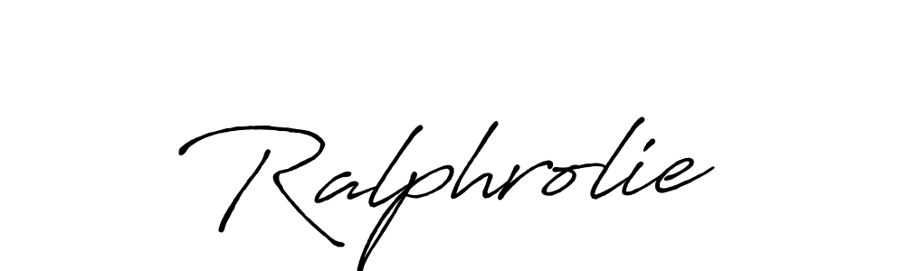 Make a beautiful signature design for name Ralphrolie. With this signature (Antro_Vectra_Bolder) style, you can create a handwritten signature for free. Ralphrolie signature style 7 images and pictures png