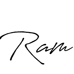 Make a beautiful signature design for name Ram. With this signature (Antro_Vectra_Bolder) style, you can create a handwritten signature for free. Ram signature style 7 images and pictures png