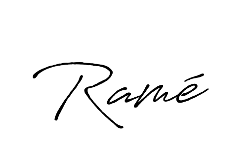 Use a signature maker to create a handwritten signature online. With this signature software, you can design (Antro_Vectra_Bolder) your own signature for name Ramé. Ramé signature style 7 images and pictures png