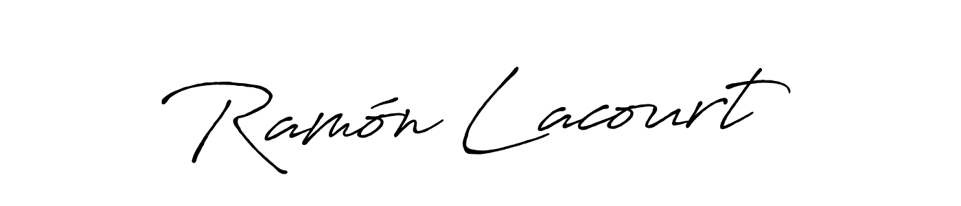 You should practise on your own different ways (Antro_Vectra_Bolder) to write your name (Ramón Lacourt) in signature. don't let someone else do it for you. Ramón Lacourt signature style 7 images and pictures png