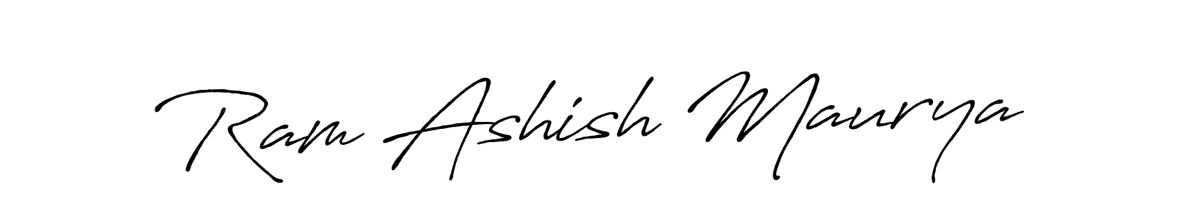 How to make Ram Ashish Maurya name signature. Use Antro_Vectra_Bolder style for creating short signs online. This is the latest handwritten sign. Ram Ashish Maurya signature style 7 images and pictures png