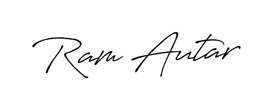 Use a signature maker to create a handwritten signature online. With this signature software, you can design (Antro_Vectra_Bolder) your own signature for name Ram Autar. Ram Autar signature style 7 images and pictures png