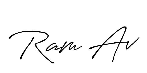Ram Av stylish signature style. Best Handwritten Sign (Antro_Vectra_Bolder) for my name. Handwritten Signature Collection Ideas for my name Ram Av. Ram Av signature style 7 images and pictures png