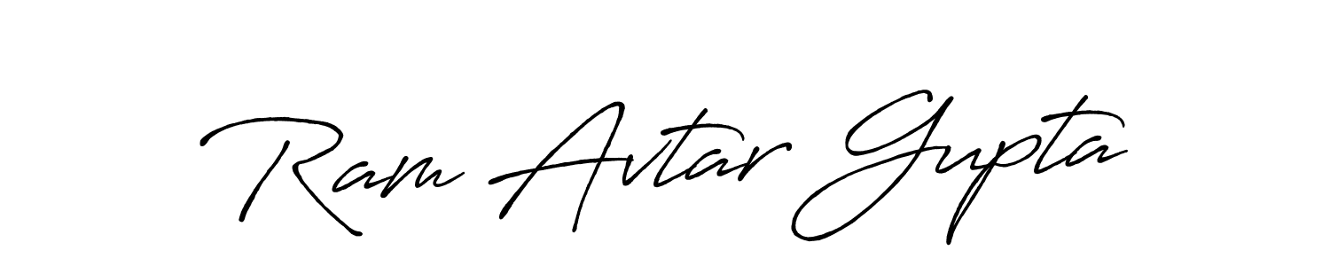 Use a signature maker to create a handwritten signature online. With this signature software, you can design (Antro_Vectra_Bolder) your own signature for name Ram Avtar Gupta. Ram Avtar Gupta signature style 7 images and pictures png