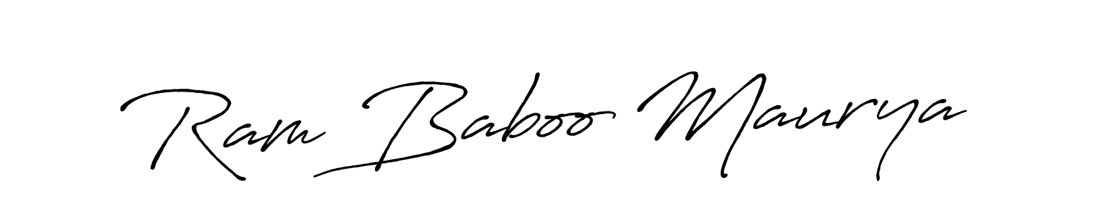 It looks lik you need a new signature style for name Ram Baboo Maurya. Design unique handwritten (Antro_Vectra_Bolder) signature with our free signature maker in just a few clicks. Ram Baboo Maurya signature style 7 images and pictures png