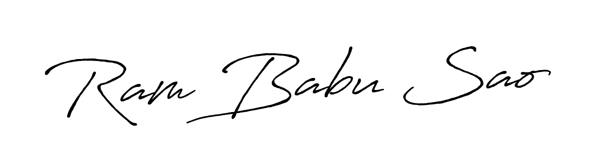 Antro_Vectra_Bolder is a professional signature style that is perfect for those who want to add a touch of class to their signature. It is also a great choice for those who want to make their signature more unique. Get Ram Babu Sao name to fancy signature for free. Ram Babu Sao signature style 7 images and pictures png