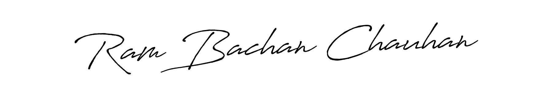 You should practise on your own different ways (Antro_Vectra_Bolder) to write your name (Ram Bachan Chauhan) in signature. don't let someone else do it for you. Ram Bachan Chauhan signature style 7 images and pictures png