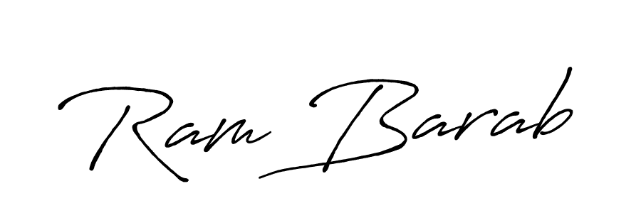 Use a signature maker to create a handwritten signature online. With this signature software, you can design (Antro_Vectra_Bolder) your own signature for name Ram Barab. Ram Barab signature style 7 images and pictures png