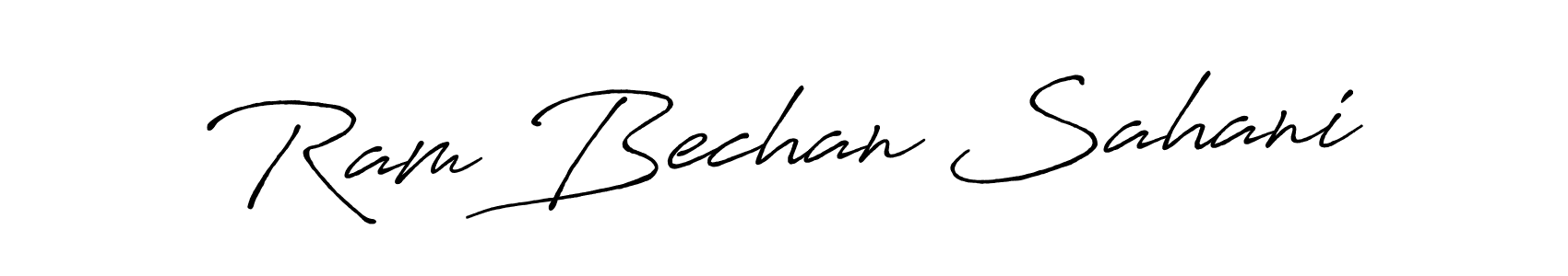 This is the best signature style for the Ram Bechan Sahani name. Also you like these signature font (Antro_Vectra_Bolder). Mix name signature. Ram Bechan Sahani signature style 7 images and pictures png