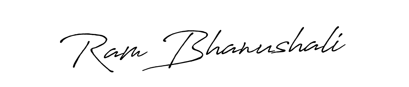 Create a beautiful signature design for name Ram Bhanushali. With this signature (Antro_Vectra_Bolder) fonts, you can make a handwritten signature for free. Ram Bhanushali signature style 7 images and pictures png