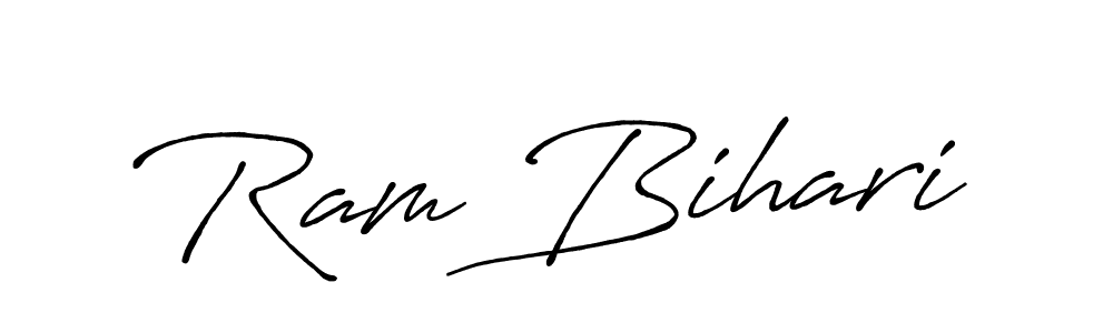 Make a beautiful signature design for name Ram Bihari. With this signature (Antro_Vectra_Bolder) style, you can create a handwritten signature for free. Ram Bihari signature style 7 images and pictures png