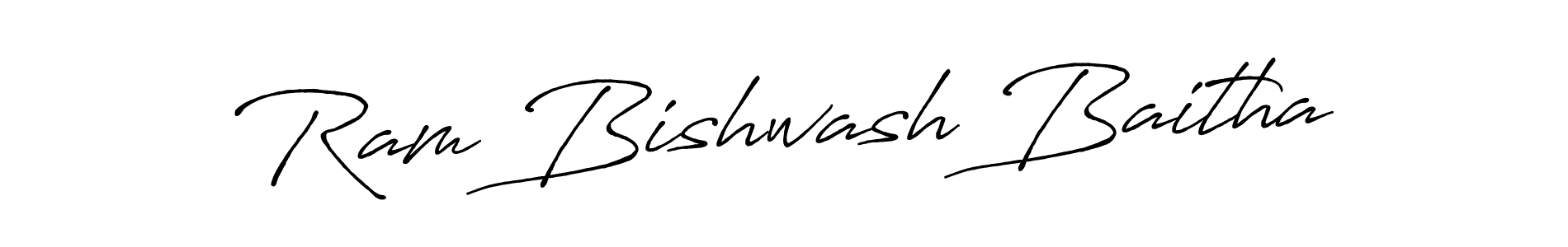 Also we have Ram Bishwash Baitha name is the best signature style. Create professional handwritten signature collection using Antro_Vectra_Bolder autograph style. Ram Bishwash Baitha signature style 7 images and pictures png