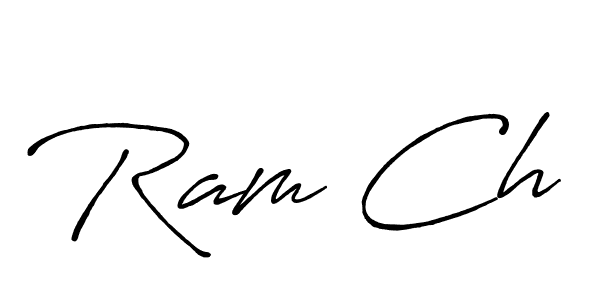 The best way (Antro_Vectra_Bolder) to make a short signature is to pick only two or three words in your name. The name Ram Ch include a total of six letters. For converting this name. Ram Ch signature style 7 images and pictures png