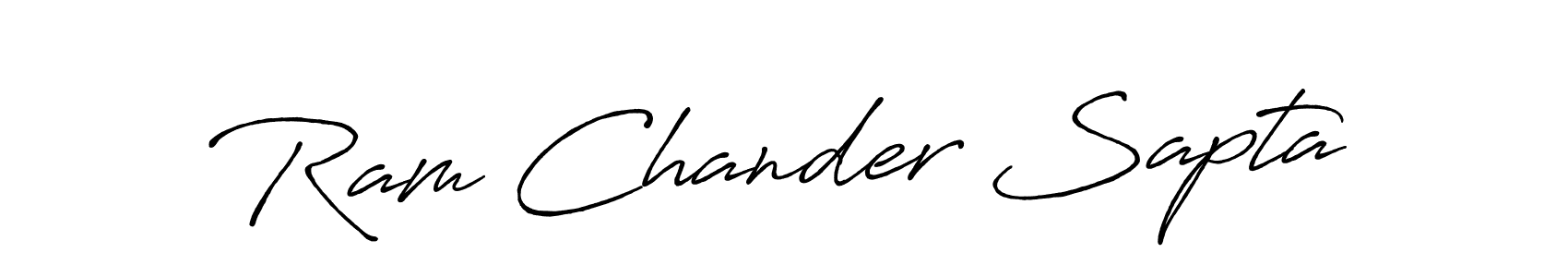 How to make Ram Chander Sapta name signature. Use Antro_Vectra_Bolder style for creating short signs online. This is the latest handwritten sign. Ram Chander Sapta signature style 7 images and pictures png