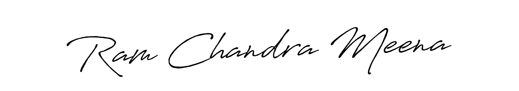 How to make Ram Chandra Meena name signature. Use Antro_Vectra_Bolder style for creating short signs online. This is the latest handwritten sign. Ram Chandra Meena signature style 7 images and pictures png