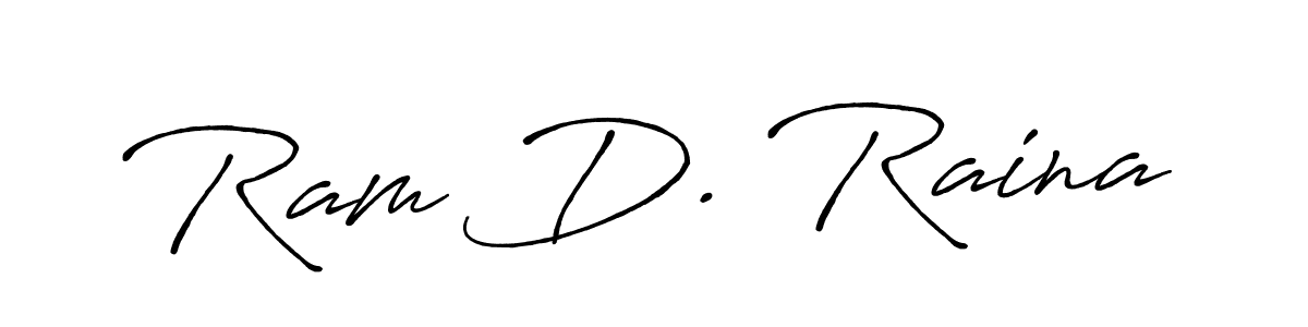 How to make Ram D. Raina signature? Antro_Vectra_Bolder is a professional autograph style. Create handwritten signature for Ram D. Raina name. Ram D. Raina signature style 7 images and pictures png