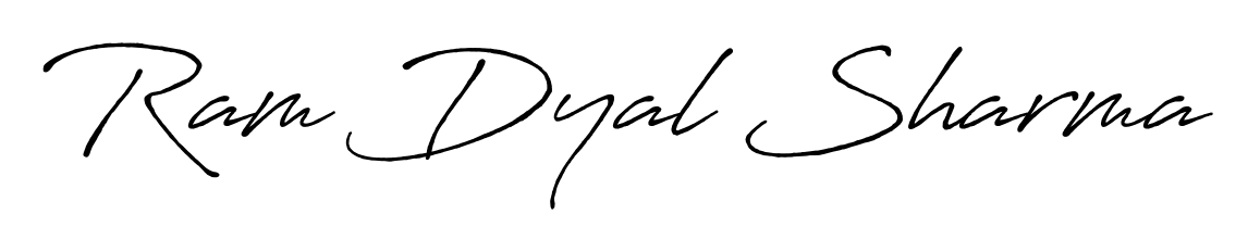 Looking for an artistic signature for Ram Dyal Sharma? The Antro_Vectra_Bolder calligraphy style gives a sophisticated flow suitable for business cards and emails. Ram Dyal Sharma signature style 7 images and pictures png