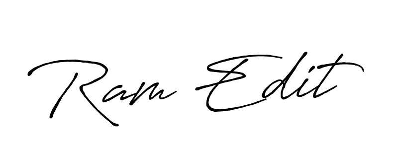 Also You can easily find your signature by using the search form. We will create Ram Edit name handwritten signature images for you free of cost using Antro_Vectra_Bolder sign style. Ram Edit signature style 7 images and pictures png