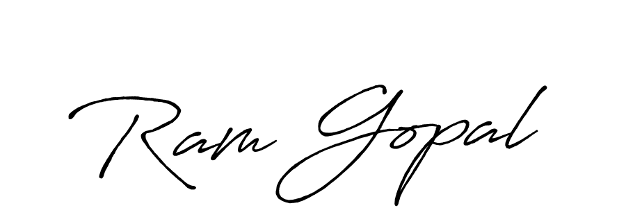 How to make Ram Gopal name signature. Use Antro_Vectra_Bolder style for creating short signs online. This is the latest handwritten sign. Ram Gopal signature style 7 images and pictures png
