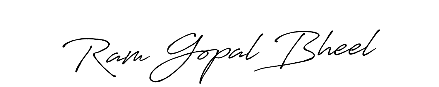 How to make Ram Gopal Bheel name signature. Use Antro_Vectra_Bolder style for creating short signs online. This is the latest handwritten sign. Ram Gopal Bheel signature style 7 images and pictures png