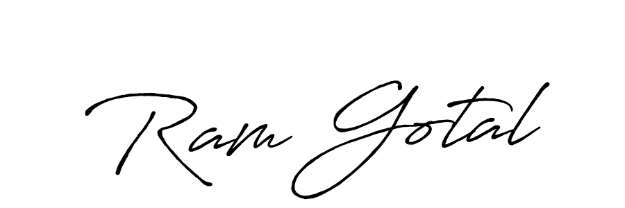 Create a beautiful signature design for name Ram Gotal. With this signature (Antro_Vectra_Bolder) fonts, you can make a handwritten signature for free. Ram Gotal signature style 7 images and pictures png