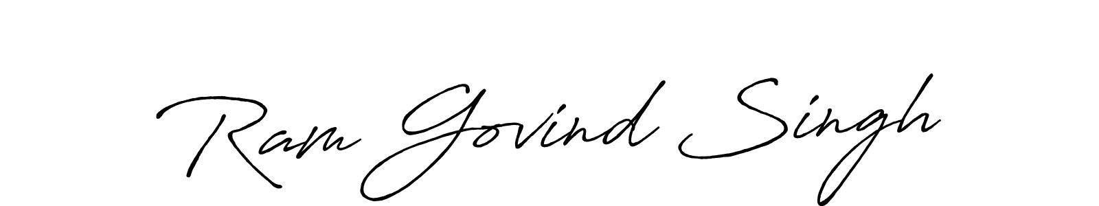 How to make Ram Govind Singh name signature. Use Antro_Vectra_Bolder style for creating short signs online. This is the latest handwritten sign. Ram Govind Singh signature style 7 images and pictures png