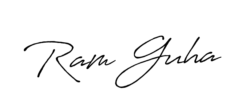 How to make Ram Guha name signature. Use Antro_Vectra_Bolder style for creating short signs online. This is the latest handwritten sign. Ram Guha signature style 7 images and pictures png