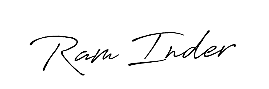 Ram Inder stylish signature style. Best Handwritten Sign (Antro_Vectra_Bolder) for my name. Handwritten Signature Collection Ideas for my name Ram Inder. Ram Inder signature style 7 images and pictures png