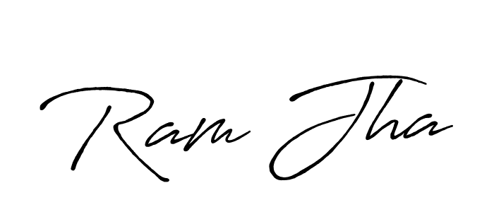 Also You can easily find your signature by using the search form. We will create Ram Jha name handwritten signature images for you free of cost using Antro_Vectra_Bolder sign style. Ram Jha signature style 7 images and pictures png