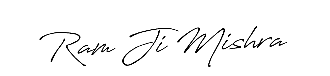 How to make Ram Ji Mishra name signature. Use Antro_Vectra_Bolder style for creating short signs online. This is the latest handwritten sign. Ram Ji Mishra signature style 7 images and pictures png