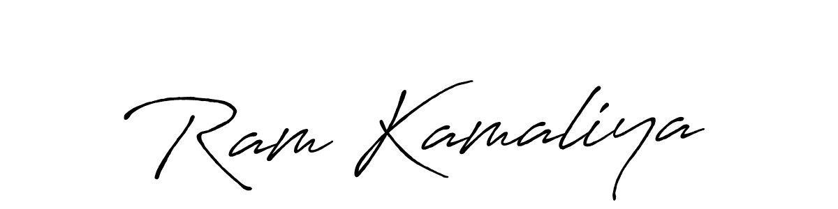 Antro_Vectra_Bolder is a professional signature style that is perfect for those who want to add a touch of class to their signature. It is also a great choice for those who want to make their signature more unique. Get Ram Kamaliya name to fancy signature for free. Ram Kamaliya signature style 7 images and pictures png