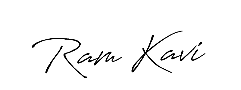 You should practise on your own different ways (Antro_Vectra_Bolder) to write your name (Ram Kavi) in signature. don't let someone else do it for you. Ram Kavi signature style 7 images and pictures png