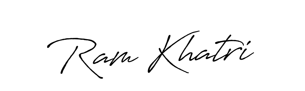 Use a signature maker to create a handwritten signature online. With this signature software, you can design (Antro_Vectra_Bolder) your own signature for name Ram Khatri. Ram Khatri signature style 7 images and pictures png