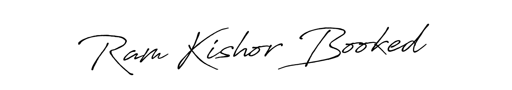 Similarly Antro_Vectra_Bolder is the best handwritten signature design. Signature creator online .You can use it as an online autograph creator for name Ram Kishor Booked. Ram Kishor Booked signature style 7 images and pictures png