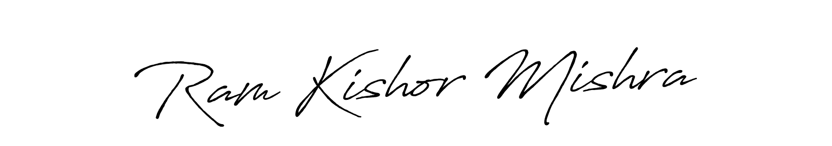 Make a beautiful signature design for name Ram Kishor Mishra. With this signature (Antro_Vectra_Bolder) style, you can create a handwritten signature for free. Ram Kishor Mishra signature style 7 images and pictures png
