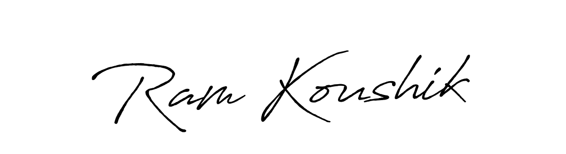 Design your own signature with our free online signature maker. With this signature software, you can create a handwritten (Antro_Vectra_Bolder) signature for name Ram Koushik. Ram Koushik signature style 7 images and pictures png