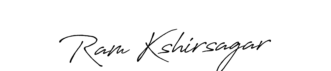 Make a beautiful signature design for name Ram Kshirsagar. With this signature (Antro_Vectra_Bolder) style, you can create a handwritten signature for free. Ram Kshirsagar signature style 7 images and pictures png