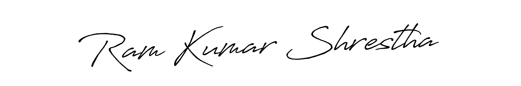 How to make Ram Kumar Shrestha name signature. Use Antro_Vectra_Bolder style for creating short signs online. This is the latest handwritten sign. Ram Kumar Shrestha signature style 7 images and pictures png