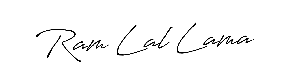 Also You can easily find your signature by using the search form. We will create Ram Lal Lama name handwritten signature images for you free of cost using Antro_Vectra_Bolder sign style. Ram Lal Lama signature style 7 images and pictures png