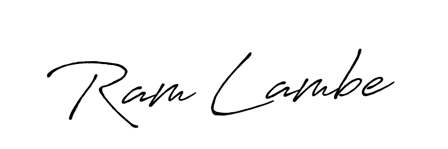 Also we have Ram Lambe name is the best signature style. Create professional handwritten signature collection using Antro_Vectra_Bolder autograph style. Ram Lambe signature style 7 images and pictures png