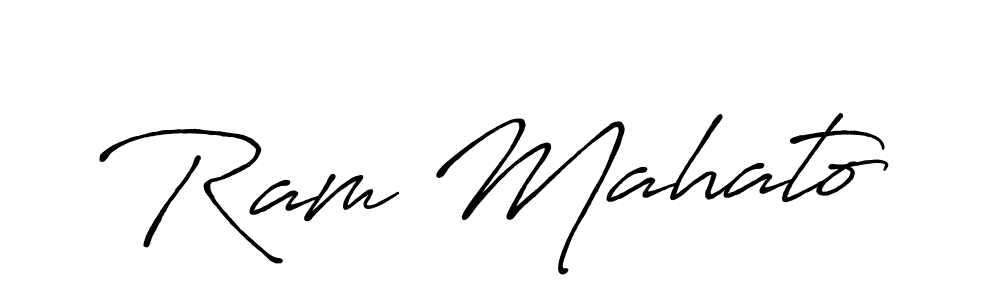 Make a beautiful signature design for name Ram Mahato. With this signature (Antro_Vectra_Bolder) style, you can create a handwritten signature for free. Ram Mahato signature style 7 images and pictures png