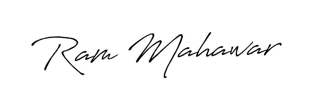 It looks lik you need a new signature style for name Ram Mahawar. Design unique handwritten (Antro_Vectra_Bolder) signature with our free signature maker in just a few clicks. Ram Mahawar signature style 7 images and pictures png