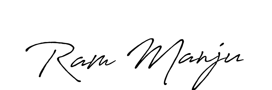 Similarly Antro_Vectra_Bolder is the best handwritten signature design. Signature creator online .You can use it as an online autograph creator for name Ram Manju. Ram Manju signature style 7 images and pictures png