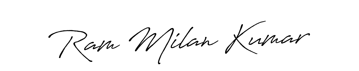 Design your own signature with our free online signature maker. With this signature software, you can create a handwritten (Antro_Vectra_Bolder) signature for name Ram Milan Kumar. Ram Milan Kumar signature style 7 images and pictures png